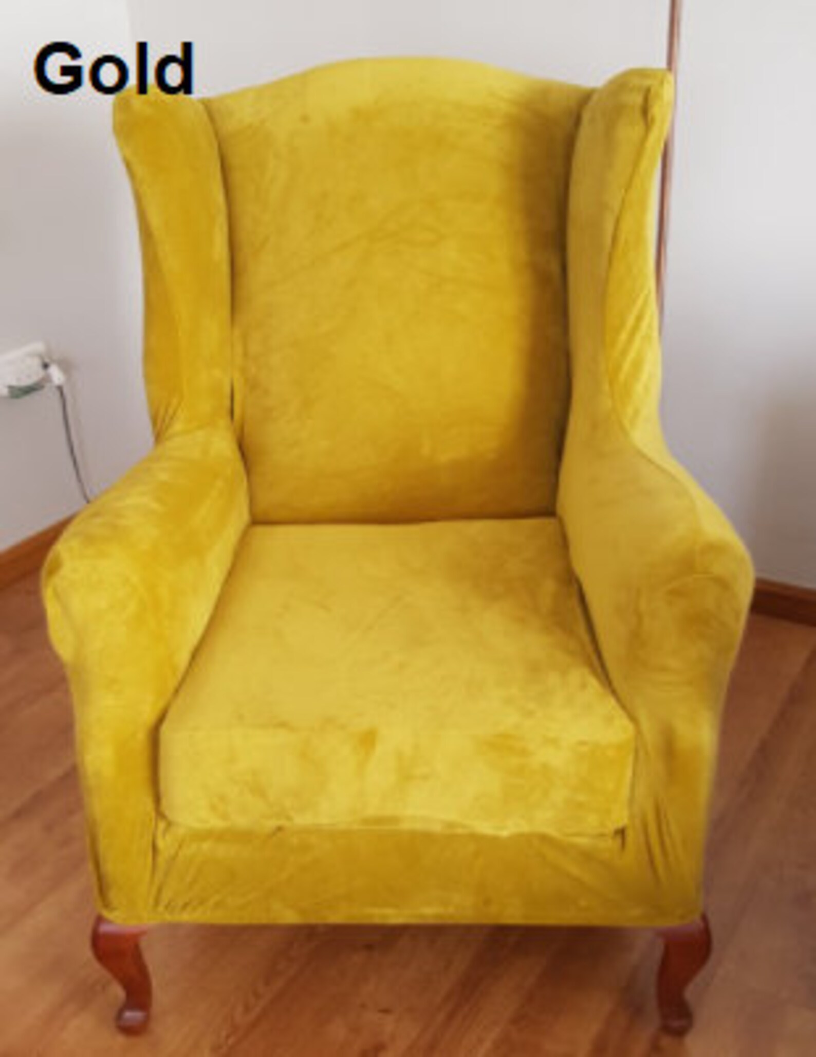 SALE Velvet Wingback Armchair Slipcovers Large Arm Chair Etsy