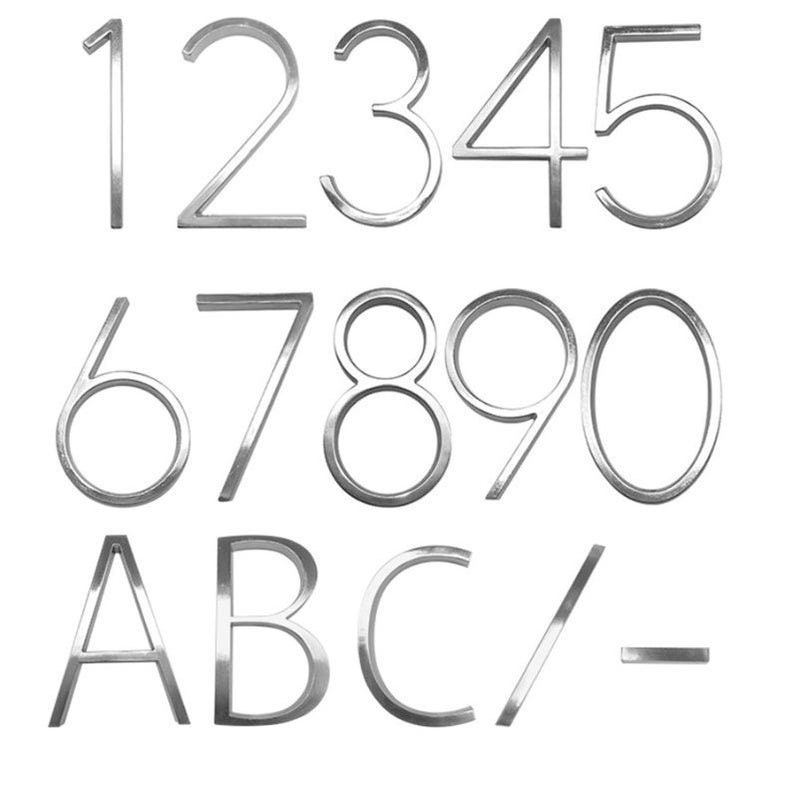SALE SILVER Color House Numbers/ Large Chrome Floating Look/ Etsy