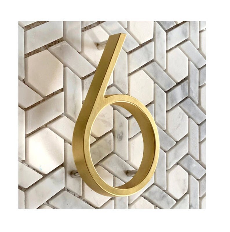 SALE GOLD/ BRASS Color House Numbers/ Floating Look/ Anti Etsy