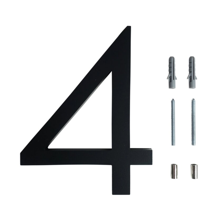 SALE Large BLACK House Numbers Flush or Floating Look/ Anti Etsy