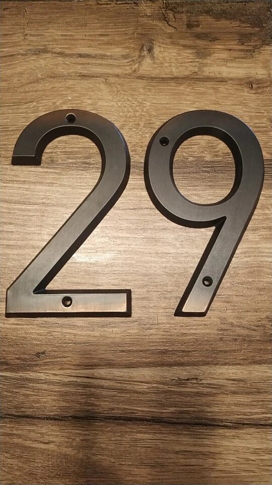 SALE Large BRONZE Color 6inch House Numbers/ Flush Look/ Anti Etsy