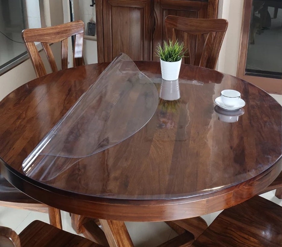 1 5mm Crystal Clear Or Transpa Scrub Table Protector India Transpa Scrub Table Protector, Clear Table Cover Round
