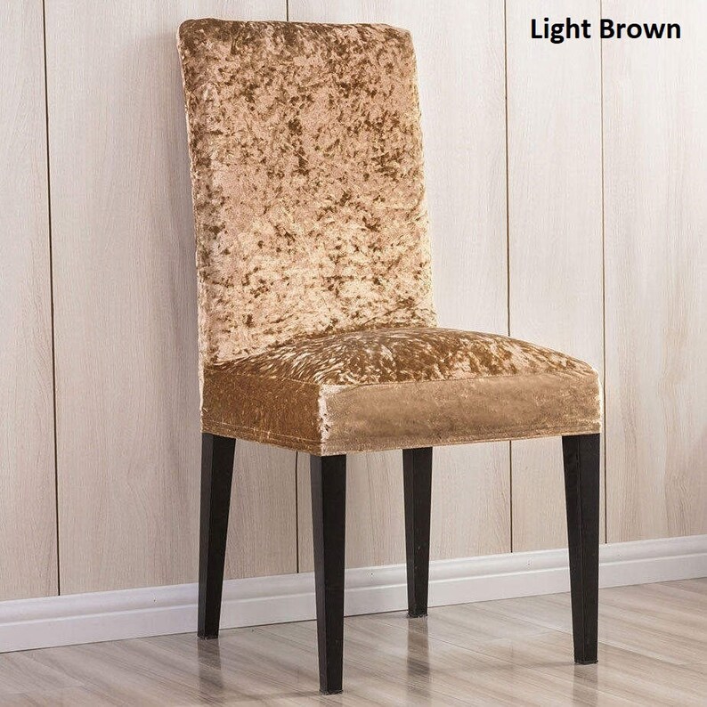 SALE Glam Velvet Chair Slipcovers Dining Chair Cover Etsy