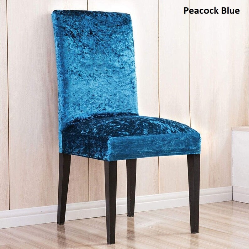 SALE Glam Velvet Chair Slipcovers Dining Chair Cover Etsy UK