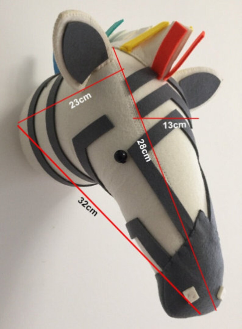 SALE Creative Colorful Mount Stuffed Plush Animal heads Etsy