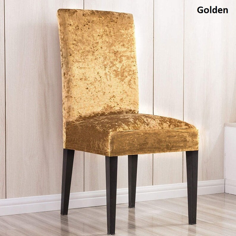 SALE Glam Velvet Chair Slipcovers Dining Chair Cover Etsy