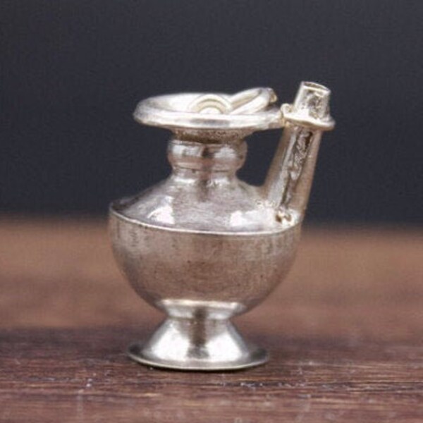 Ethnic Nepali Pure Silver Mini kettle Pendent-Tribal Jewelry- Ethnic Jewelry- Nepal 20th c