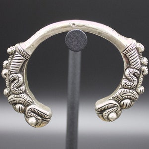 Ethnic Nepali solid Silver Bracelet- Bunge Bala- Tribal Jewelry- Ethnic Jewelry- India 19th c