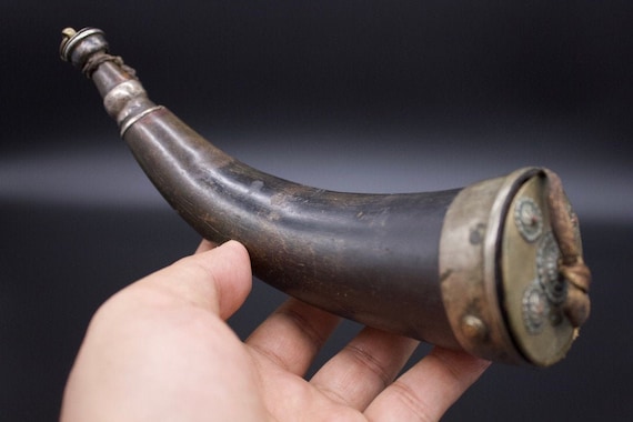 Antique Tibetan Powder Horn- Ngak-ru- Tibet 19th C - Etsy 