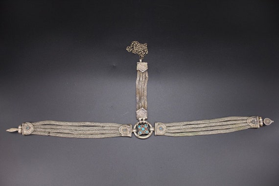 Antique Tibetan Silver Alloy Gyenzen- Women Belt … - image 8