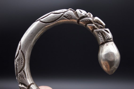 Ethnic Nepali solid Silver Bracelet- Bunge Bala- … - image 6