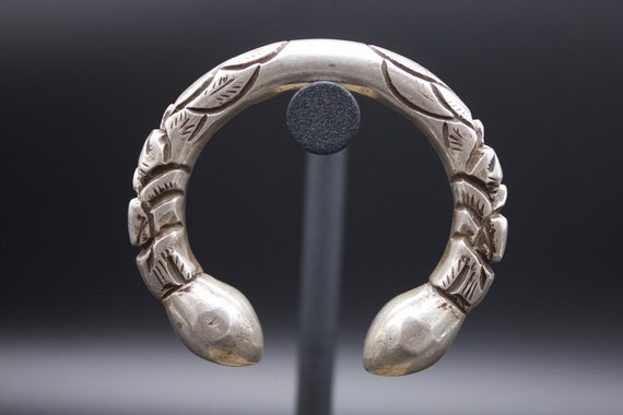 Ethnic Nepali solid Silver Bracelet- Bunge Bala- … - image 3