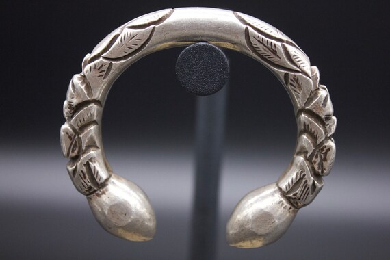 Ethnic Nepali solid Silver Bracelet- Bunge Bala- … - image 2