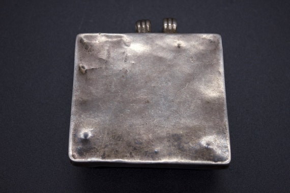 Antique Nepali Silver Pendant -Amulets- Prayer Bo… - image 3