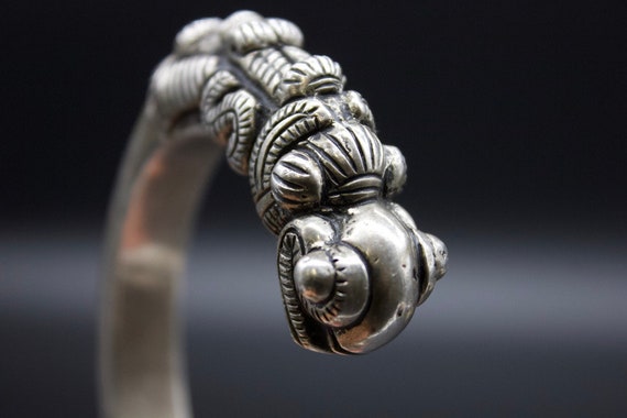 Ethnic Nepali solid Silver Bracelet- Bunge Bala- … - image 7