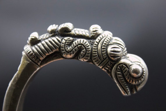 Ethnic Nepali solid Silver Bracelet- Bunge Bala- … - image 6
