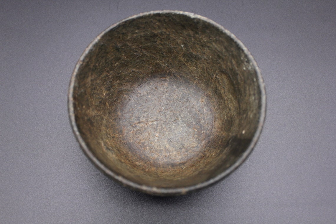 Ancient Black Stone Bowl nepal 18th C Etsy