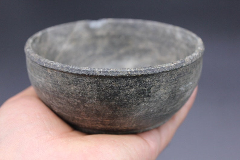 Ancient Black Stone Bowl nepal 18th C Etsy