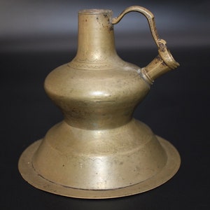 Antique Brass Hookah/ Hand Engraved-Rajasthan India-20th c