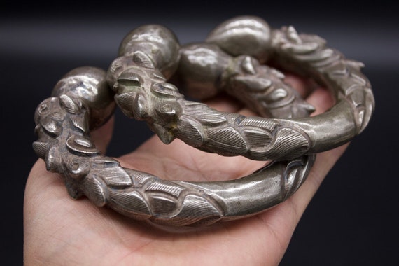 Ethnic Nepali Silver Bracelet- Bunge Bala- Tribal