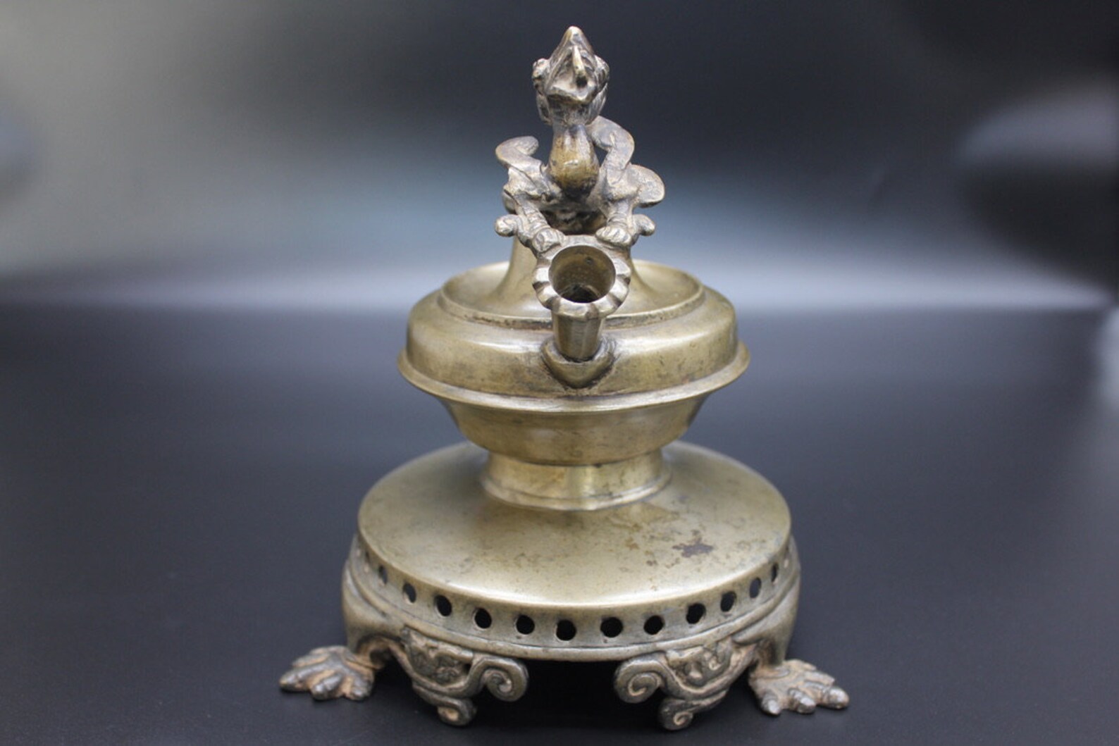 Antique Bronze Hookah Base Nepal 19th C Etsy