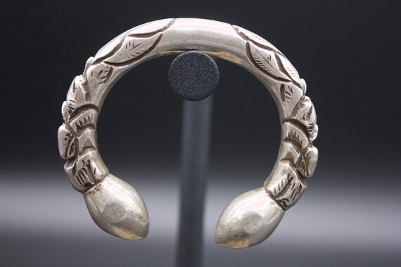 Ethnic Nepali solid Silver Bracelet- Bunge Bala- … - image 5