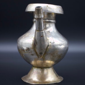 Antique Pure Silver water drinking pot “Karuwa” pure silver karuwa- Nepal 19th c