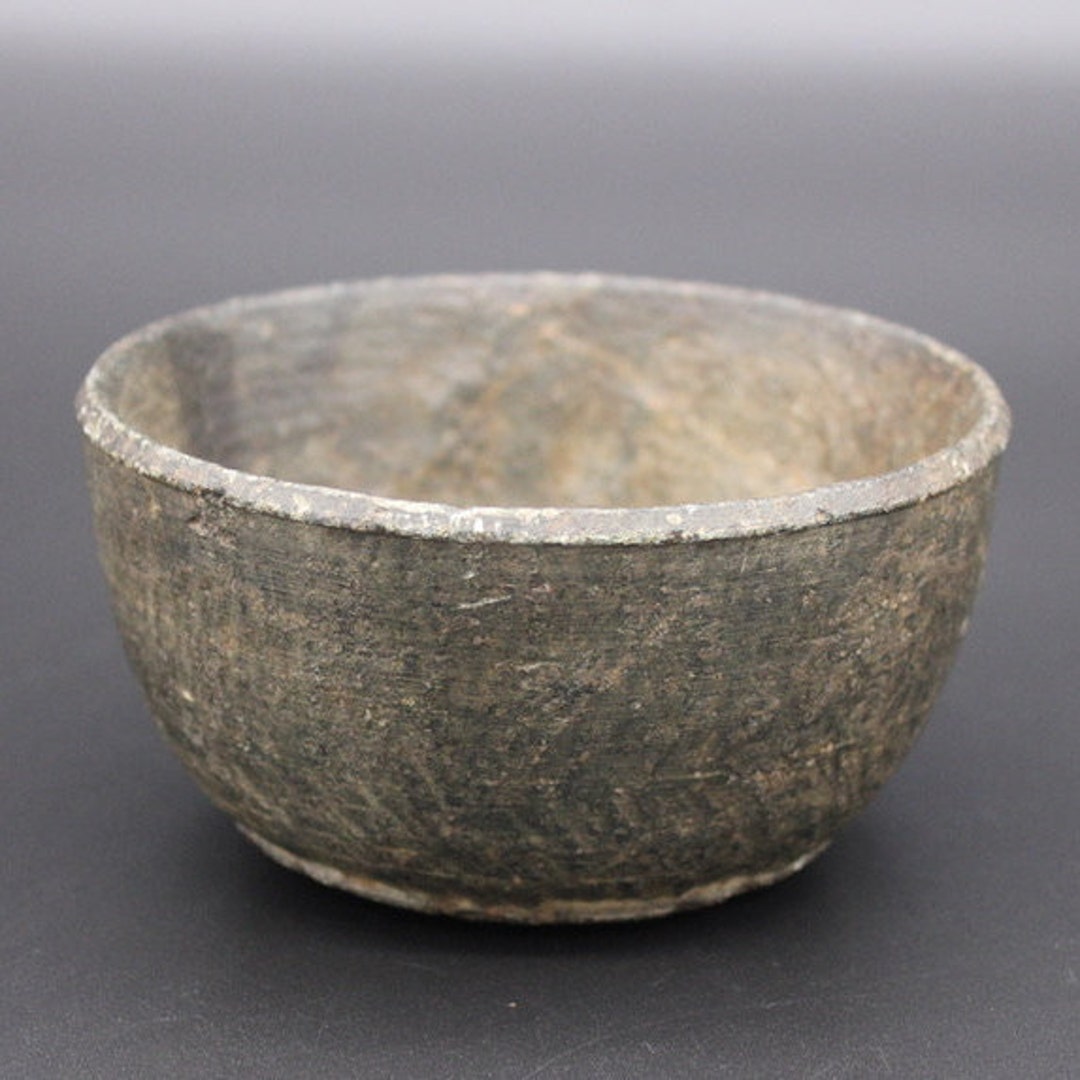 Ancient Black Stone Bowl nepal 18th C Etsy