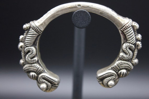 Ethnic Nepali solid Silver Bracelet- Bunge Bala- … - image 4