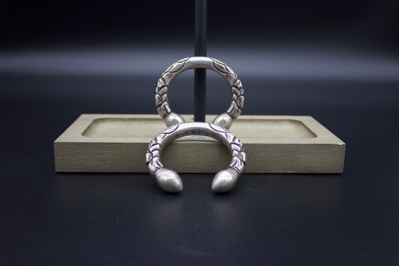 Ethnic Nepali solid Silver Bracelet- Bunge Bala- … - image 7