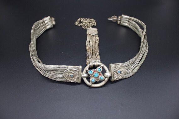 Antique Tibetan Silver Alloy Gyenzen- Women Belt … - image 1