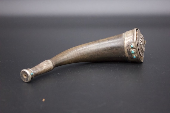 Antique Tibetan Powder Horn- Ngak-ru- Tibet 19th C - Etsy 