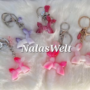 Keychain, bag charm, resin, balloon dog