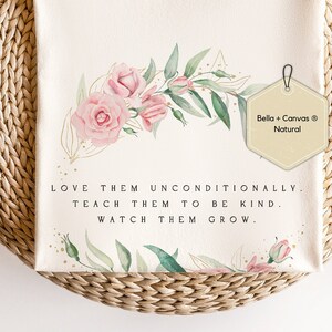 Teach them to be kind Watch them grow,mother&#39;s day gift, floral mommy tshirt,gift for mom, hippie mum, spring clothing trendy boho tee