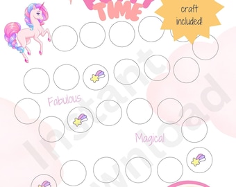 Tabla de entrenamiento para ir al baño de unicornio, tabla de entrenamiento para ir al baño de niñas, tabla de entrenamiento para ir al baño imprimible, tabla de rutina para ir al baño, descarga instantánea, 8.5x11