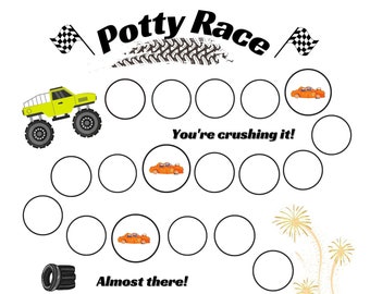 Monster Truck Potty Training Chart, Printable Potty Training Chart, Potty Routine Chart, Instant Download, 8.5x11