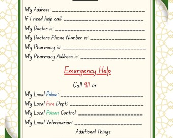 Contactos para refrigerador Contactos de emergencia para refrigeradores 8.5x11