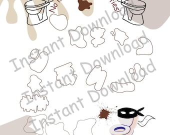 Gráfico divertido de entrenamiento para ir al baño, gráfico de entrenamiento para ir al baño imprimible, gráfico de rutina para ir al baño, descarga instantánea, 8,5 x 11