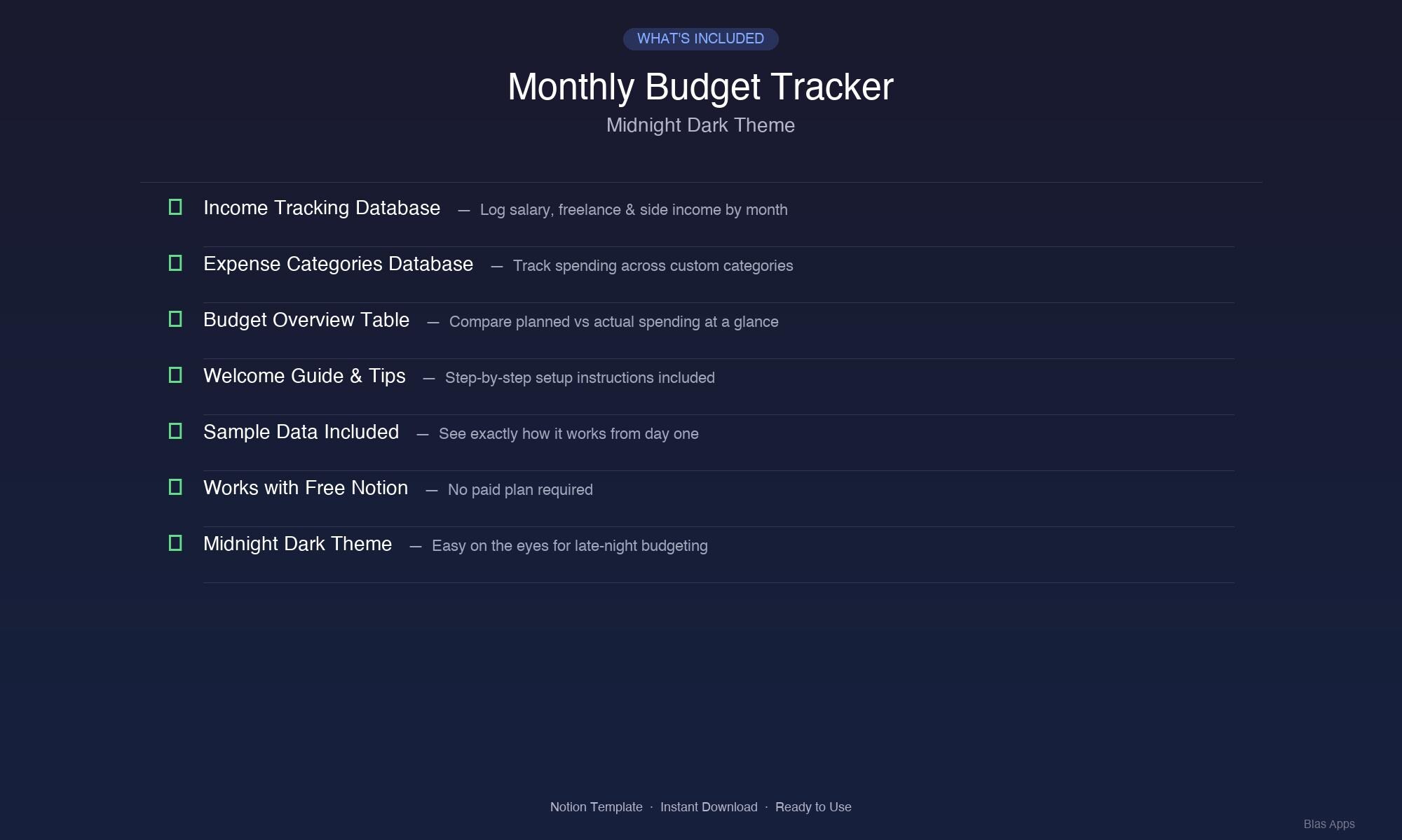 Monthly Budget Tracker Notion Template | Income Expense Tracking ...
