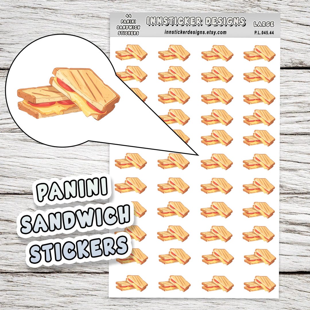 Sandwich Box Sticker Panini Sandwich Stickers, Food Icon Planner Stickers, Journals ...