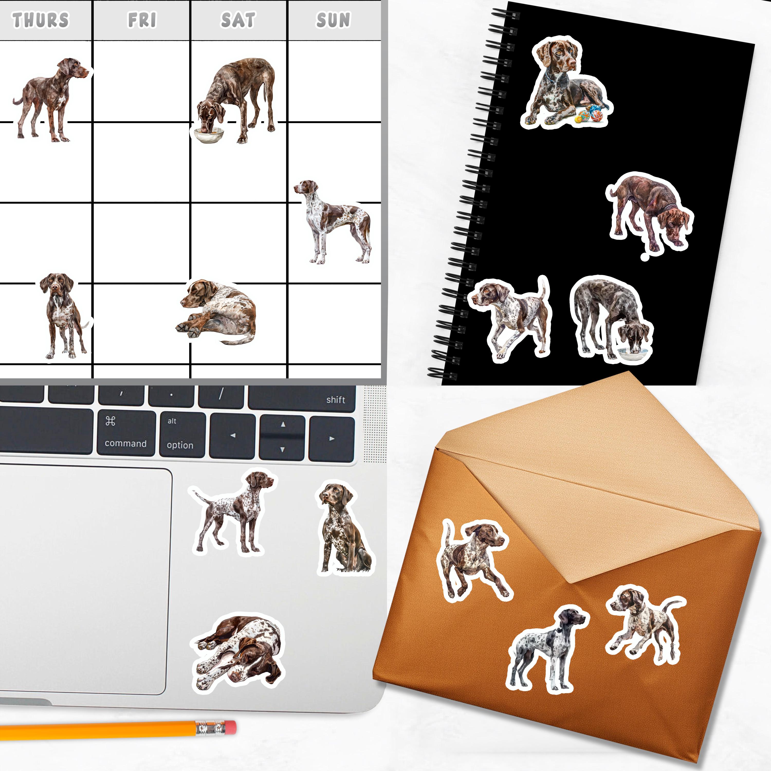 German Shorthaired Pointer Stickers for Journals, Scrapbooks, Planners ...