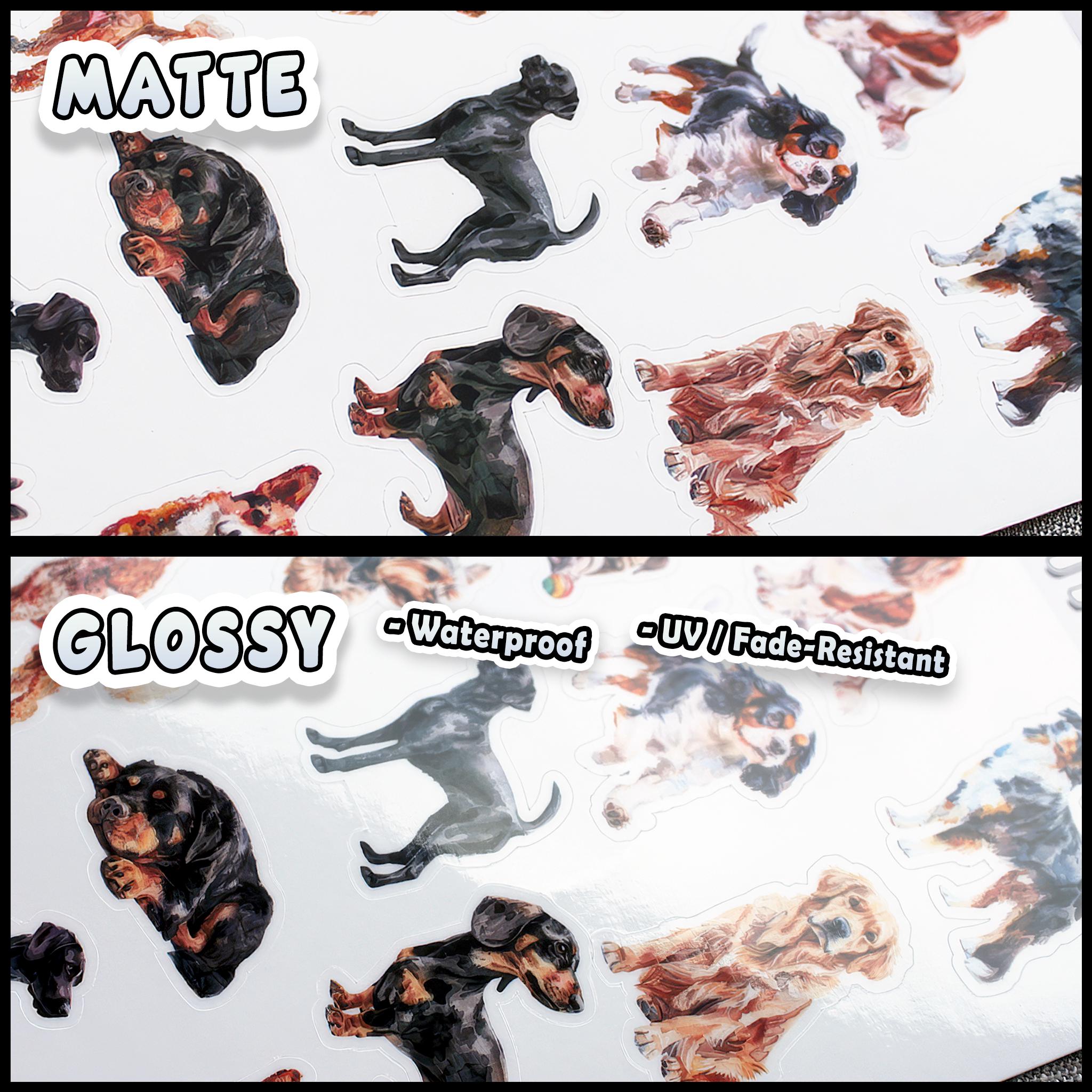 Gray Wolf Sticker Pack, Waterproof Glossy Matte Decals (28 Designs) - Etsy
