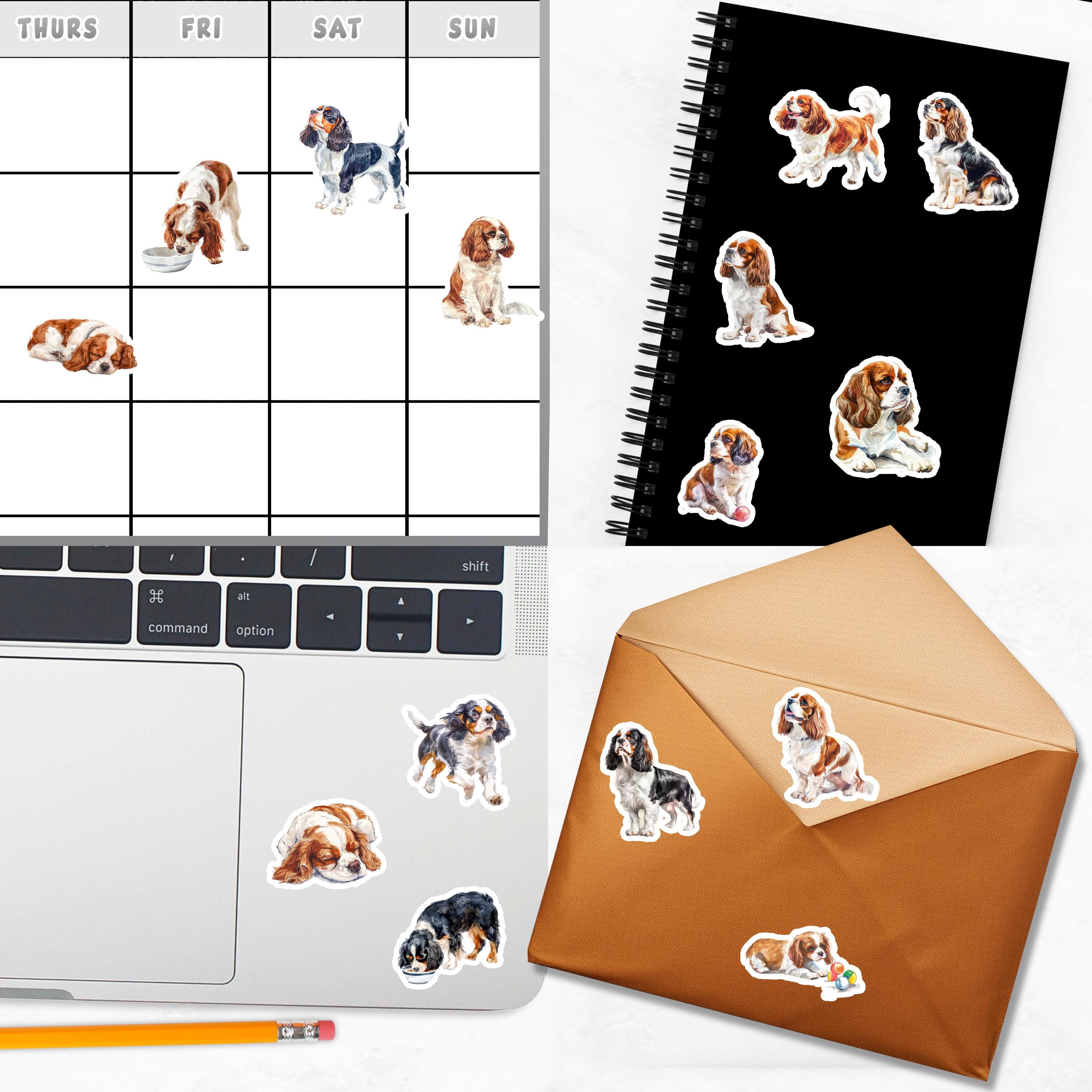Cavalier King Charles Spaniel Stickers for Journals, Scrapbooks ...