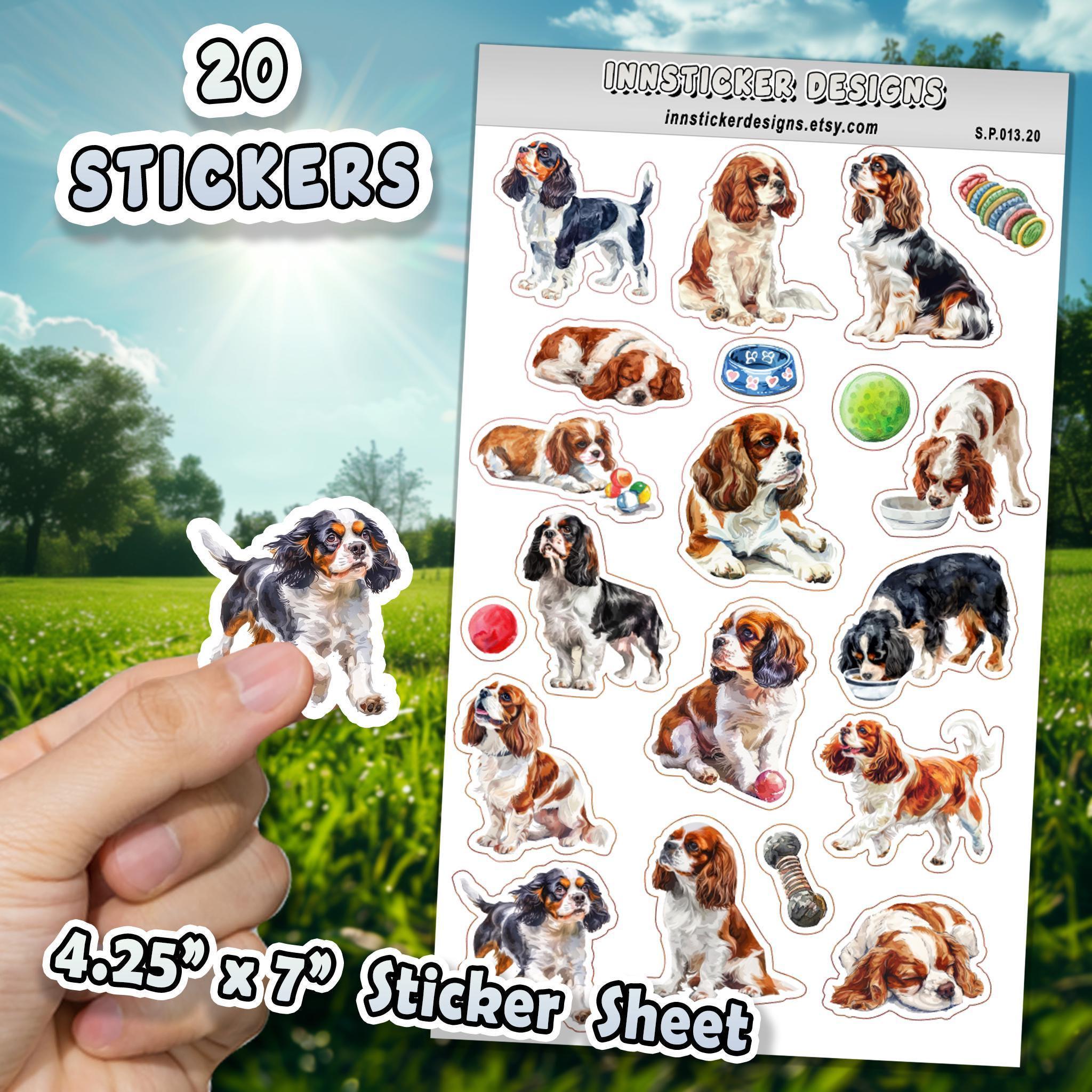 Cavalier King Charles Spaniel Stickers for Journals, Scrapbooks ...