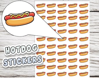 Adesivos de cachorro-quente, ícones de comida para o almoço, adesivos para planners, diários, álbuns de recortes, foscos, adesivos de alta qualidade para hobbies. P22
