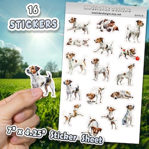 Adesivi per diari, album di ritagli, agende, adesivi per cani lucidi e opachi, D111