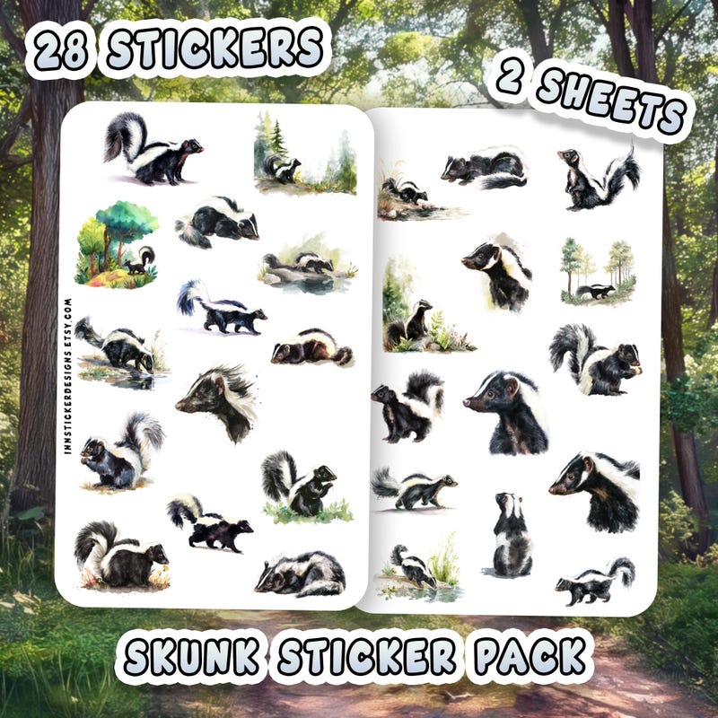 Vinyl Stickers Skunk - Etsy
