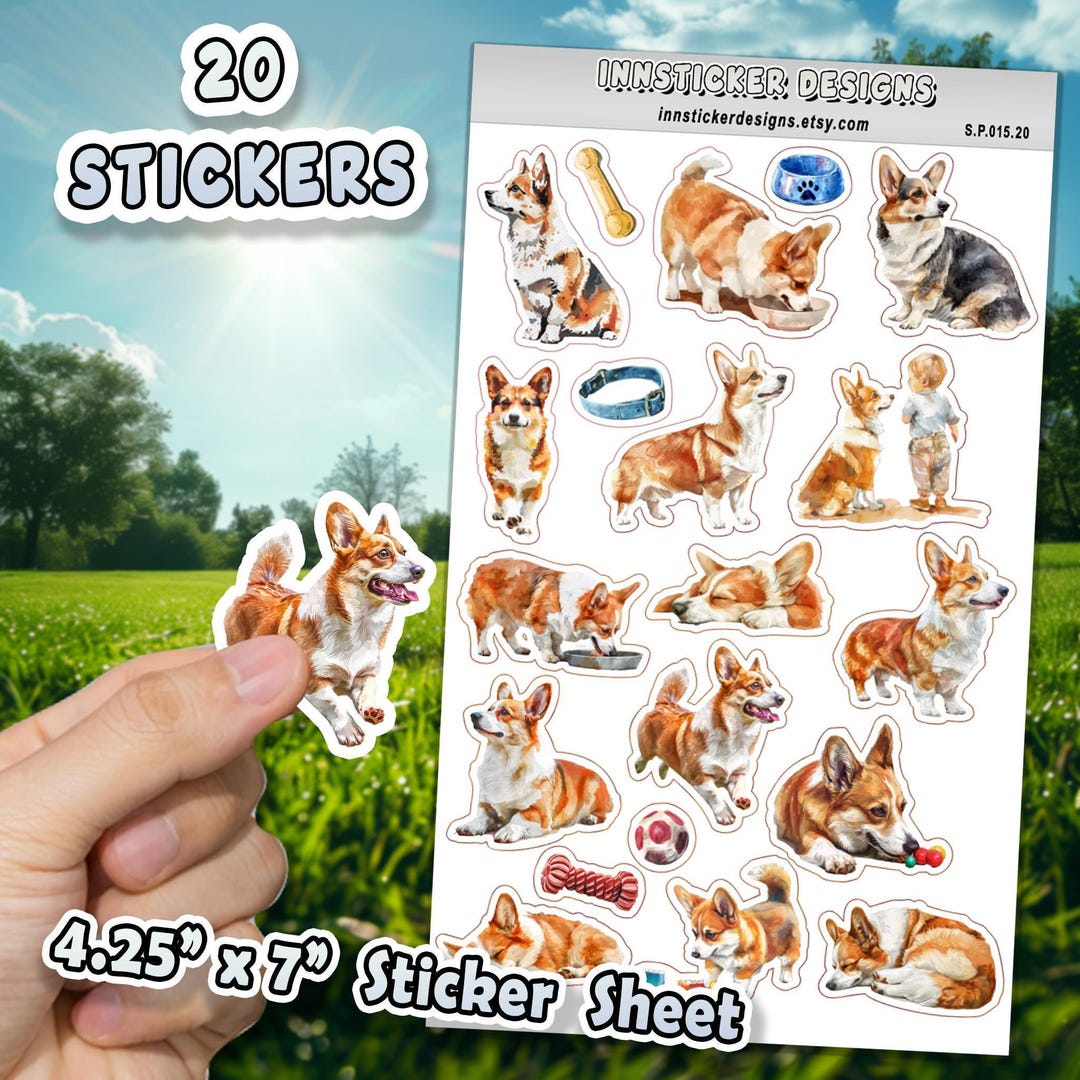 Science Corgi Sticker Corgi Stickers for Journals, Scrapbooks, Planners, Glossy, Matte ...
