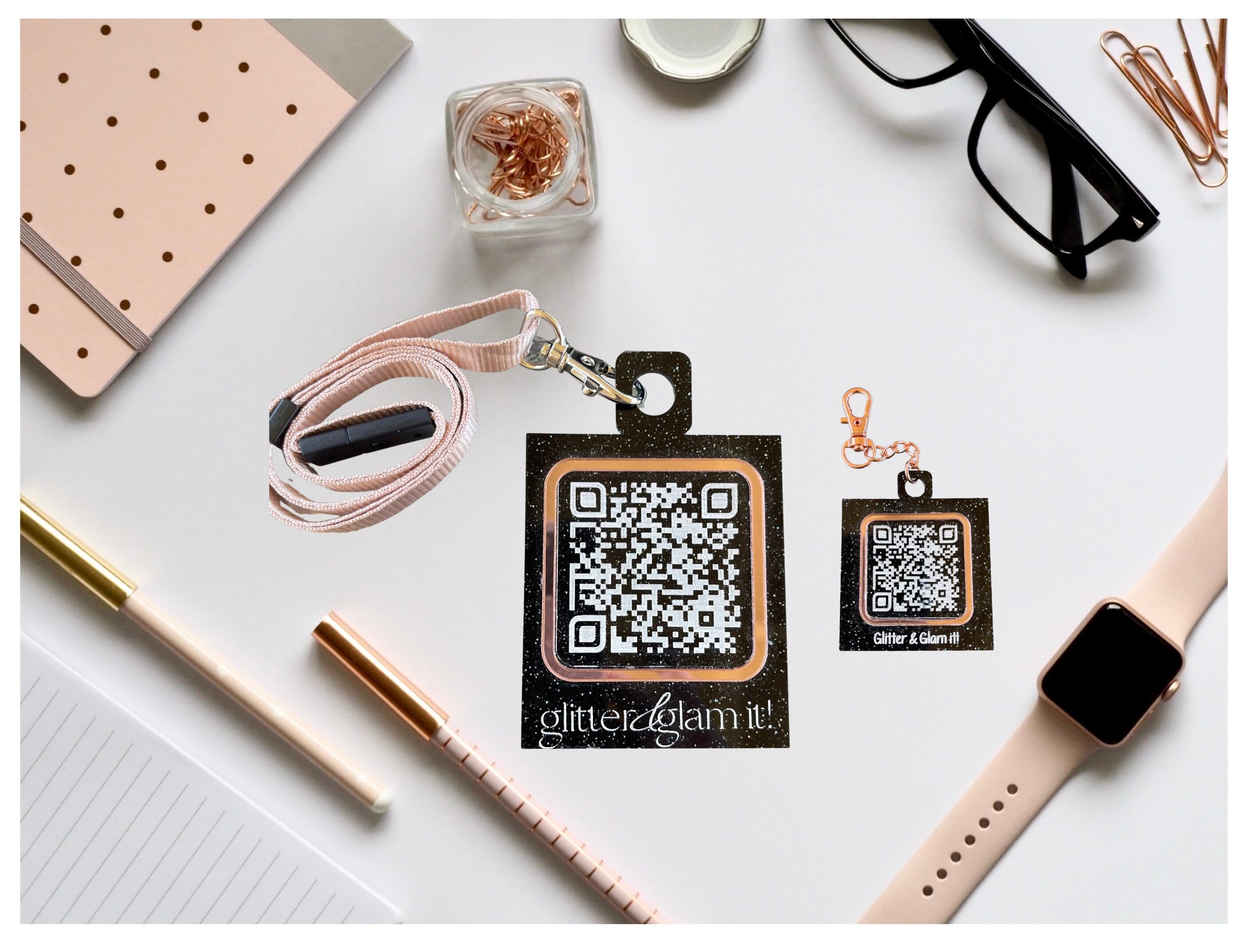 Custom Business QR Code Lanyards or Keychains Etsy