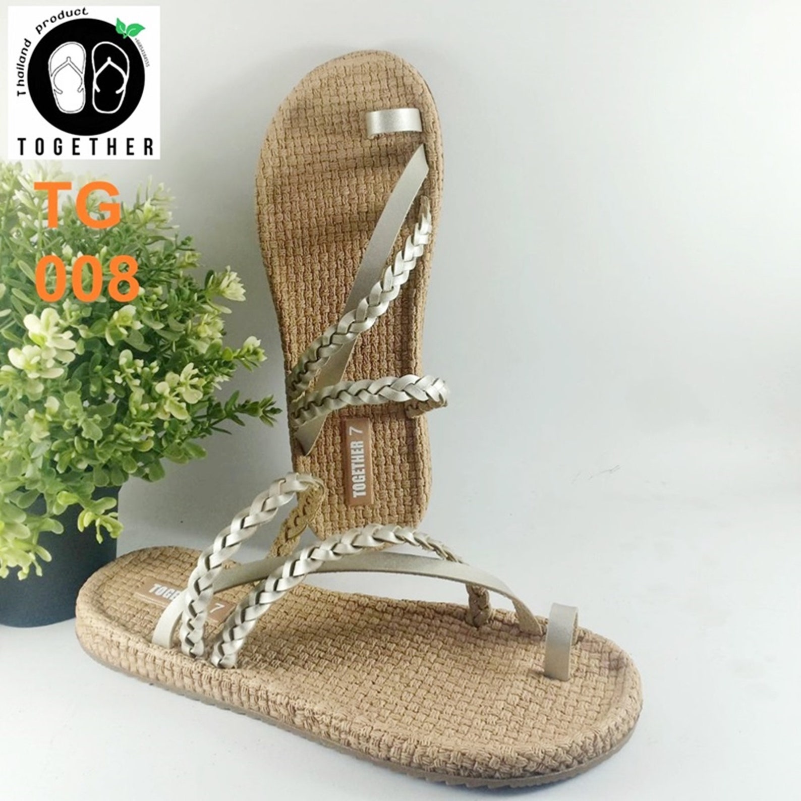 Sandals Slippers Thai Lace braided leather ring finger